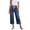 *Navy, variant on VBVC Women's Drawstring Wide Leg Capris Jeans, Casual Summer Stretchy Denim Pants For Women, Distressed Ripped Trousers with Pockets,Black,S-2XL