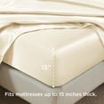 thumbnail image 4 of Juego de Sábanas Bedsure Satin Full Size 4 Piezas Color Crema, 4 of 8