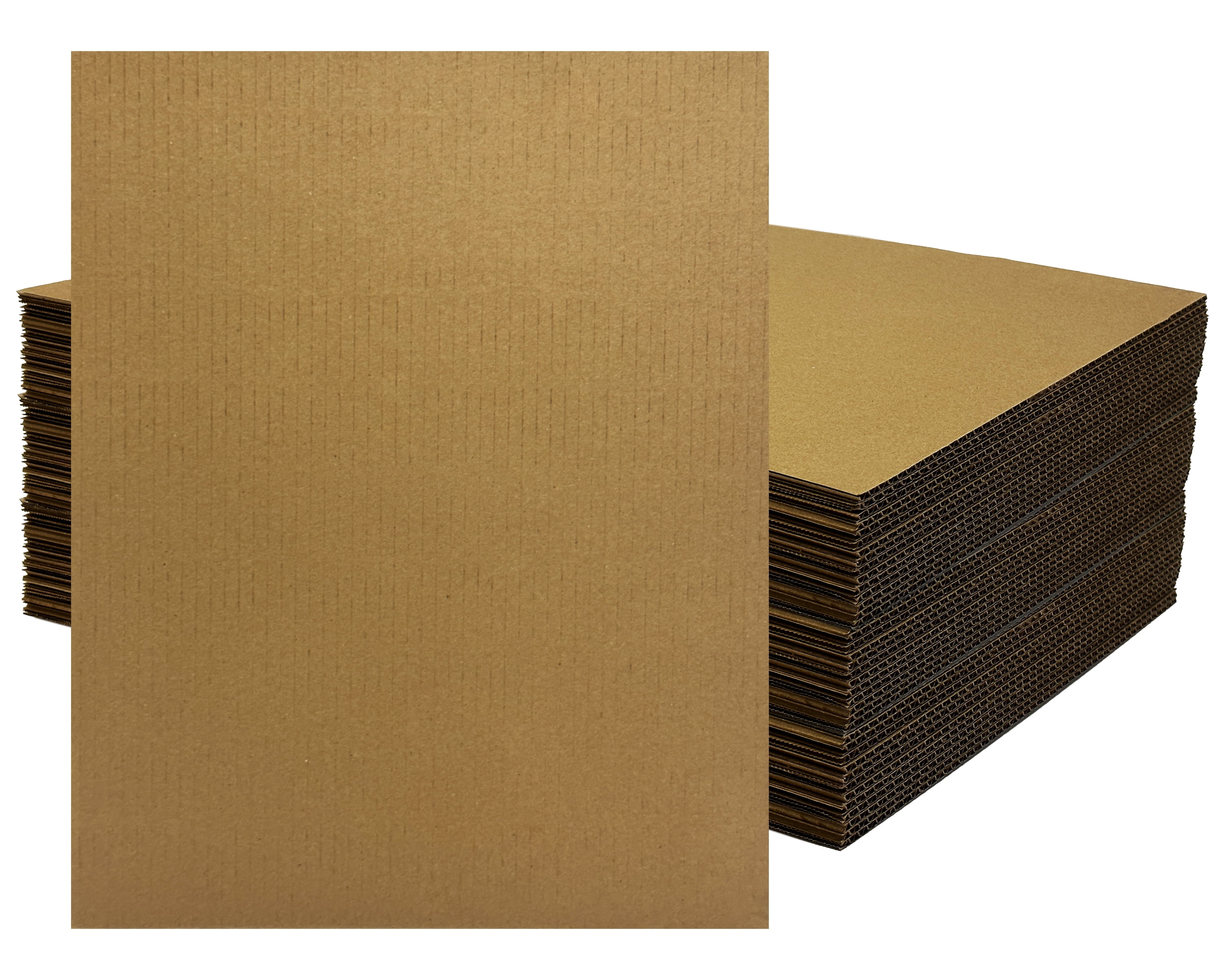 Corrugated Cardboard Sheets 4mm - 3/16 Thick 24x36- 5 Pack. Filler Insert  Pads, Brown Frame Backing Rectangular & Square Flat Boards for Art&Crafts