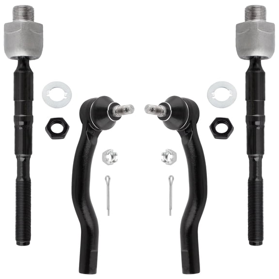 BOXI (Set of 4) Front Inner and Outer Tie Rod Ends fit for Ford Edge 2007-2014 / for Lincoln MKX 2007-2015 / ES800473 ES800474 EV800576