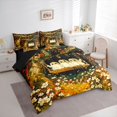 thumbnail image 2 of Manfei Cute Pets Dog 7pcs Queen Bedding,Cartoon Halloween Lantern Bedding Comforter Set Queen,Gray,Halloween Reversible, 2 of 7