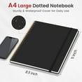 thumbnail image 5 of PrimeCook Shop Spiral Dotted Notebook, 8.5"x11" Notebooks for Work, Large A4 Journal for Women & Men, Bullet Dotted Journal, Journaling Notebook for Writing, Plastic Cover Spiral Journal, Black, 5 of 14