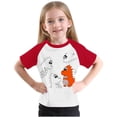 thumbnail image 1 of RXIRUCGD 2025 Vêtements d'Été pour Enfants Tout-Petits Garçons Filles Mode Mignon Col Rond Imprimé Manches Courtes Haut, 1 of 6