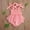 Pink, variant on Newborn Baby Girls Solid Strap Bow One-Piece Swimsuit Bathing Beach Swimwear