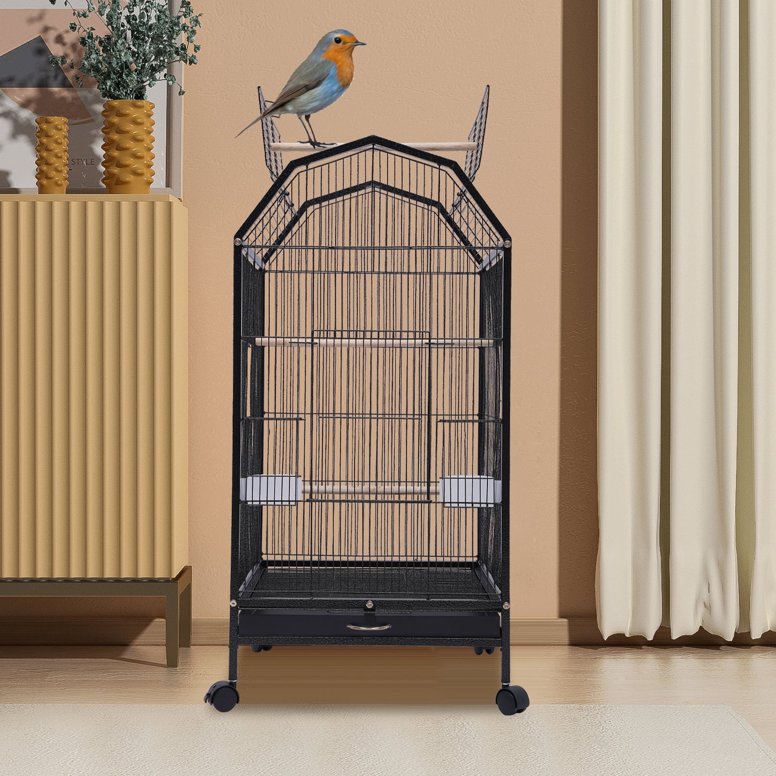 Griptix Large Play Top Parrot Finch Cage Macaw Cockatoo Pet Supply Stand Bird Cage