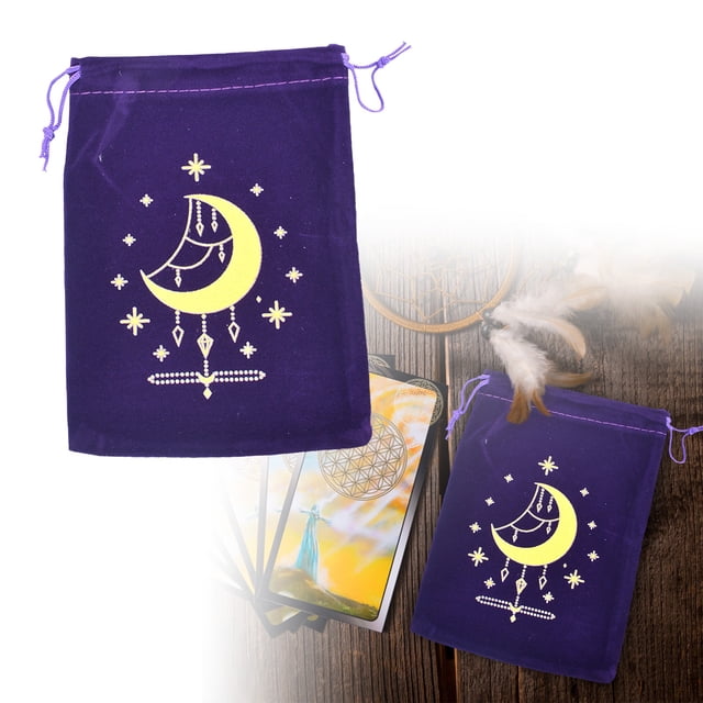 Modern Flannel Drawstring Pouch for Tarot Card Storage and Small Item Organization Universal Home Textile Accessory Bag