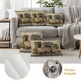 thumbnail image 6 of Vintage Farmhouse Outdoor Waterproof Pillow Covers, Retro Country Boots Flowers Leaf Wooden Plank Decorative Square Throw Pillowcase Sofa Cushion Sham for Patio/Couch/Chair, 20"x20" 2 Pack, 6 of 8