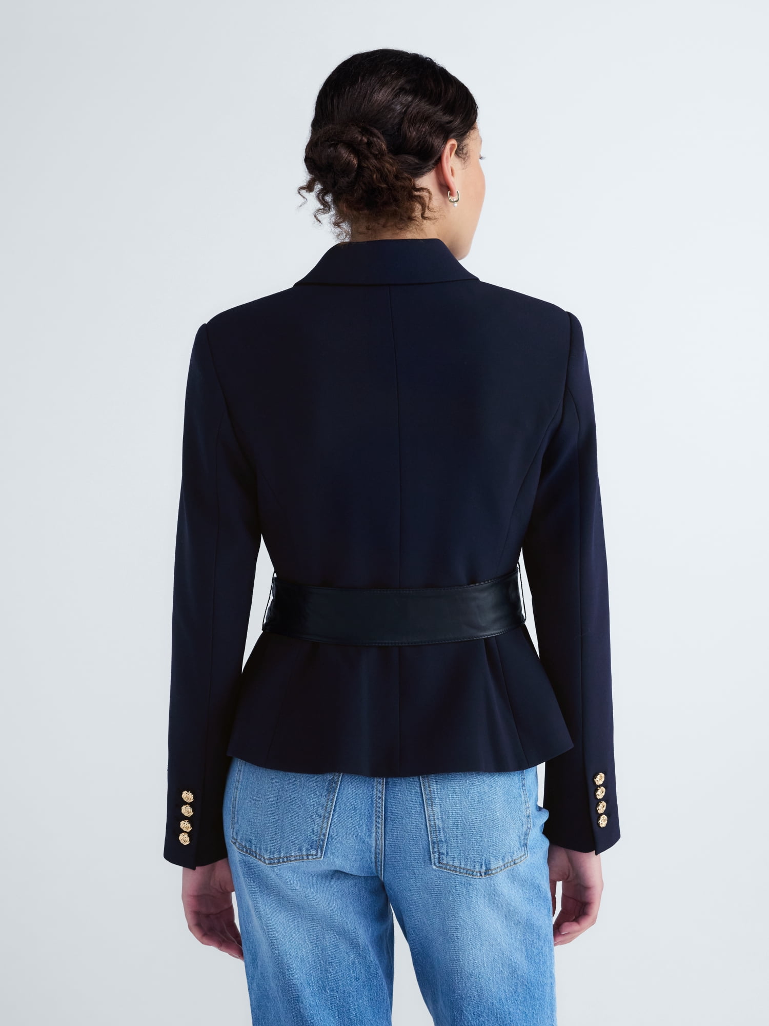 Free Assembly Women's and Women's Plus Asymmetric Belted Blazer, Sizes XXS-4X