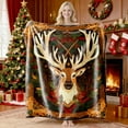 thumbnail image 2 of WEGFTDUOP Christmas Print Blanket Comfortable And Soft Flannel Blanket Merry Christmas Blanket Suitable For Bedroom Sofa Christmas Decoration 75X100cm Blankets And Throws, Bed Blankets, 2 of 7