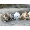 thumbnail image 3 of huntermoon Mini Rabbits Plush Realistic Animals Easter Bunny Model Toy Birthday Gift, 3 of 11