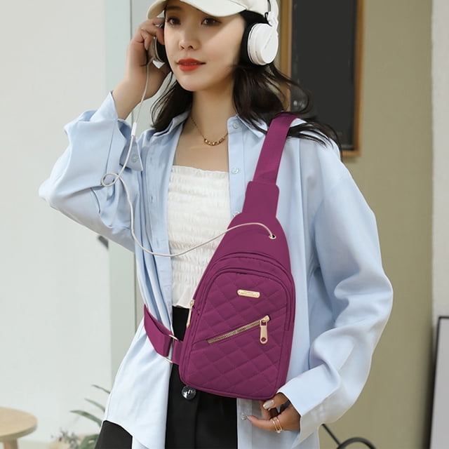 Mochila bandolera antideslizante e impermeable de gran capacidad, fácil de usar, ideal para viajes, con correa ajustable y tela resistente. Medidas: 40 x 15 x 20 cm.,Wsvlmg