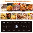 thumbnail image 2 of 11 Presets 4.5QT Air Fryer Pizza Oven with Flat Basket, Dual Heating & 360° Airflow | Viewing Window | Touch Display, Nonstick Air Fryer for Roast, Bake, Dehydrate, Microwave, Reheat & More, 2 of 5