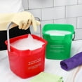 thumbnail image 3 of 4 Pcs Sanitizing Cleaning Bucket with Spout and Handle, 3 Quart Capacity for Home, Restaurant, Office, School - Red & Green, 3 of 6
