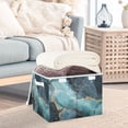 thumbnail image 3 of Yayeee Collapsible Cube Storage Bin with Lid Fabric Closet Decorative Basket with Handles, Black Marble, 3 of 7