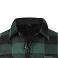 thumbnail image 6 of Flannel Plaid Shirts for Men Sherpa Lined Casual Button Up Shackets Jackets Long Sleeve Fitted Tops with Pocket (M, Army Green), 6 of 6