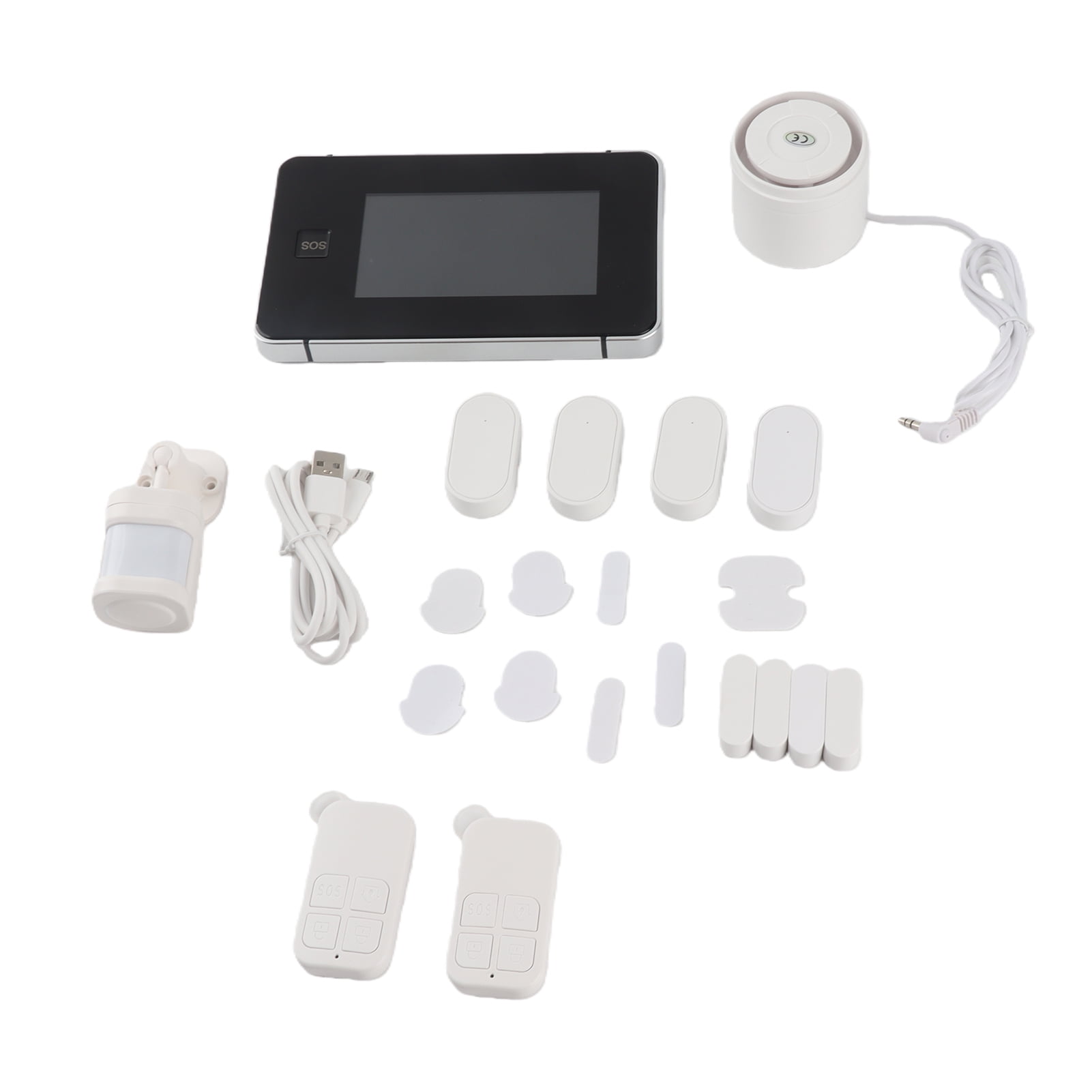Sorven home alarm system House 2G/4G/WiFi GSM Tuya Wireless Home Alarm System 4.3-inch Full Alarm Panel SOS Anti-theft Alarm Temperature and Humidity Wireless Alarm System for Home Security