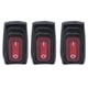 thumbnail image 1 of 3 piezas interruptor de luz lámpara a prueba de agua 3 pines tipo barco ON/OFF 250VAC/125VAC para LightRed, 1 of 9