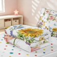 thumbnail image 5 of Erosebridal Dreamy Elf Zipper Twin Comforter Sets with Fitted Sheet and 2 Pillowcases for Girls, Sunflower Butterfly Zipper Bedding Set, Polka Dots Reversible, 5 of 7