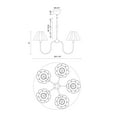 thumbnail image 5 of Alora Lighting Ch610530 Rosemary 5 Light 31" Wide Chandelier - Matte Black / Folded White, 5 of 7