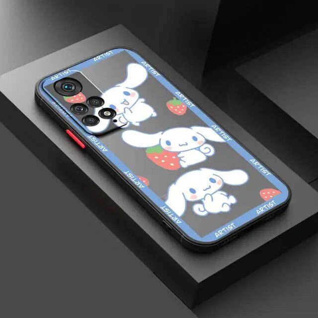 Cute Hello Kitty Cinnamoroll For Redmi Note 12 12S 12T 11 11T 11E 10 10S 9 9T 8 7 Pro Plus 5G Frosted Translucent Phone Case ZR
