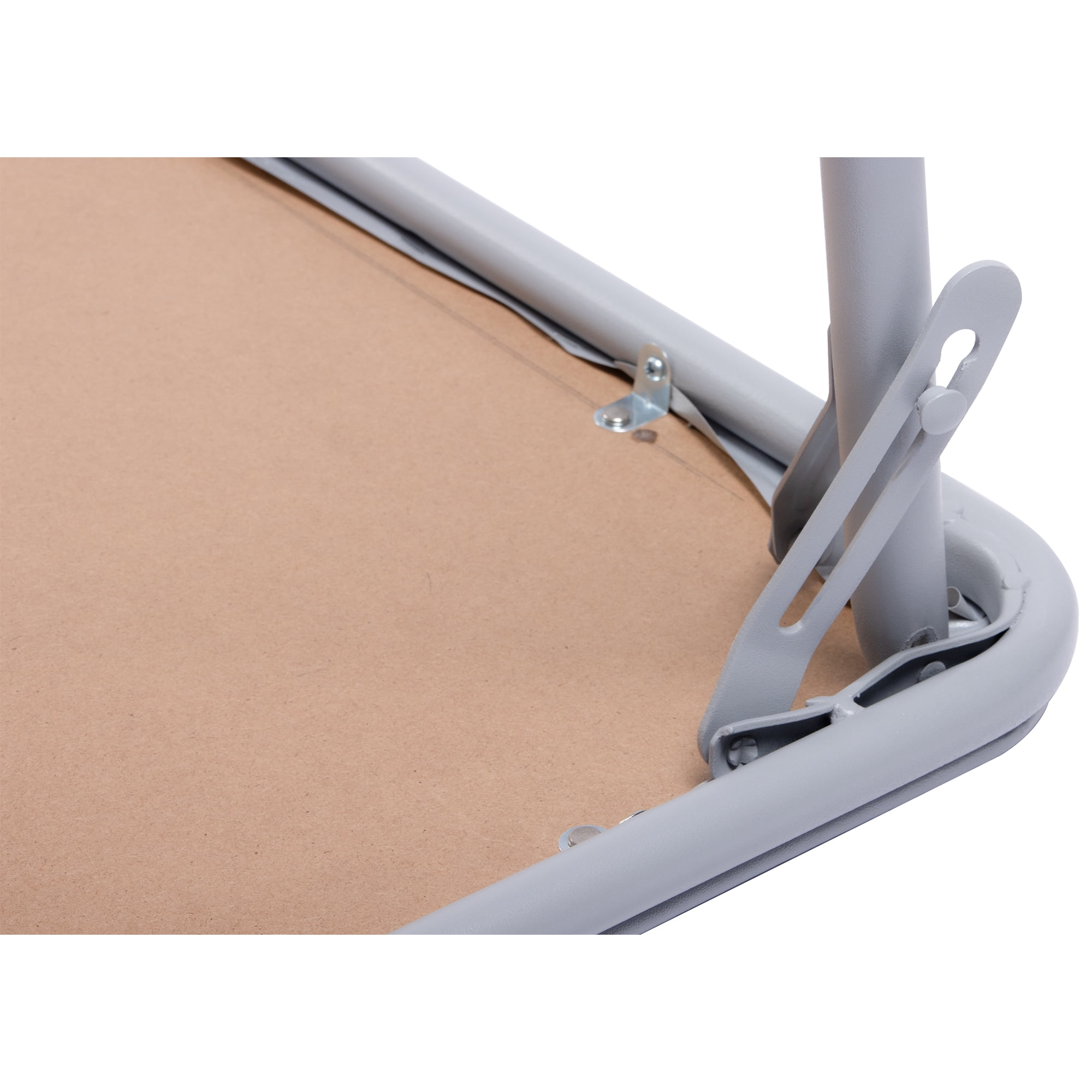 Square Folding Card Table, No Assembly Portable Dining Game Table for 4, PVC Top Metal Frame Space-Saving Table for Indoor Outdoor Use