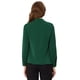 thumbnail image 3 of Blusa de oficina Allegra K de manga larga con Media tapeta y cuello en punta para mujer Verde oscuro M, 3 of 4