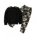 thumbnail image 4 of Conjunto de 2 piezas con estampado de camuflaje para niños, camiseta informal de manga larga y pantalones de otoño, 4 of 5