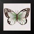 thumbnail image 2 of Tava Studios 12x12 Black Modern Framed Museum Art Print Titled - Emerald Butterly II, 2 of 5