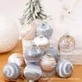 thumbnail image 4 of 6pcs 6/8/10cm Christmas Ball Ornaments Foam Painted Line Christmas Tree Party Decoration New Year Christmas Spheres Pendant 2024 (Light Blue (6pcs),10CM), 4 of 7