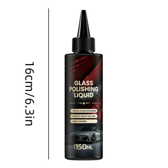 YFTDEF Car Glass Repair Traceless Polishing Solution, Glass Scratch Repair with Sponge Wipes and Cloth, for Auto, Home Window, and Mirror Surface Restoration, 5oz, 3 Pc