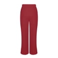 thumbnail image 5 of Cbcbtwo Wide Leg Linen Pants Women Drawstring High Waist Summer Pant Lightweight Flowy Beach Vacation Outfits with Pockets XXXL, 5 of 9