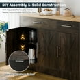 thumbnail image 4 of Walsunny Sideboards Buffets Cabinet Table 42.5" with 2 Drawers 3 Doors Adjustable Shelf Farmhouse Coffee Bar Cabinet with Storage for Kitchen Living Room Dining Room Brown, 4 of 11