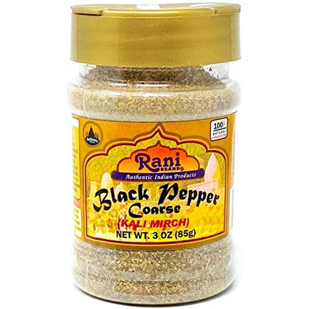 Rani Black Pepper Coarse Ground 28 Mesh (Table Grind), Premium Indian