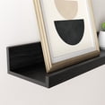 thumbnail image 5 of 47-Inch Floating Wall Shelves Set of 5, Wooden Wall Shelves for Bathroom, Bedroom, Kitchen, Living Room Storage, Wooden Easel, Black, 5 of 6