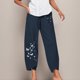 thumbnail image 1 of WILLBEST Pantalones Casuales elegantes para Mujer: Diseño de Pierna Ancha con Estampado Holgado para Una Moda Sin Esfuerzo Extra Grande, 1 of 3