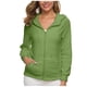 thumbnail image 1 of Chaquetas y abrigos casuales con capucha y manga larga para mujer, chaqueta de invierno cálida con cremallera y capucha, abrigo de color liso para mujer, 1 of 5