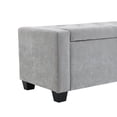 thumbnail image 4 of CQSXDA 48 Inch Ottoman Storage Bench with Safety Hinge, Upholstered Design, Ideal for Living Room or Bedroom Seating，LIGHT GREY, 4 of 7
