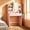 Pink, variant on CEEIF 31.5" Blue Vanity Desk with Mirror and 3 Color Lights, Small Makeup Vanity Set with Power Outlet & Hairdryer Rack for Small Spaces