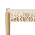 thumbnail image 6 of SAFAVIEH Bandelier Cowhide Leather Weave Tufted Bench, Natural/Off-White, 6 of 9