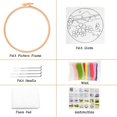 thumbnail image 2 of Needle Felting Kit, Felt Painting Kit for Beginners, Felt Painting Set with Wool, Needle Felting Pad, Felting Needles, Felting Wool, Decorative Frame,DIY Instructions，Used for Home Decoration, 2 of 8