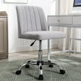 thumbnail image 2 of Porthos Home Nisa Fabric Armless Office Chair with Chrome Base, 2 of 6