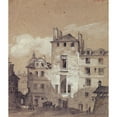 thumbnail image 2 of Emile Henri Brunner-Lacoste 20x23 Black Ornate Framed Double Matted Museum Art Print Titled: The Bichat Tower in 1859, Saint-Jean De Lateran (859), 2 of 5
