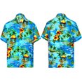 thumbnail image 4 of HAPPY BAY Men's Hawaiian Shirts Short Sleeve Button Down Shirt Mens Casual Shirts Vacation Tropical Beach Summer Party Shirts for Men Funny 7XL Ocean Chart, Autumn Turquoise, 4 of 4
