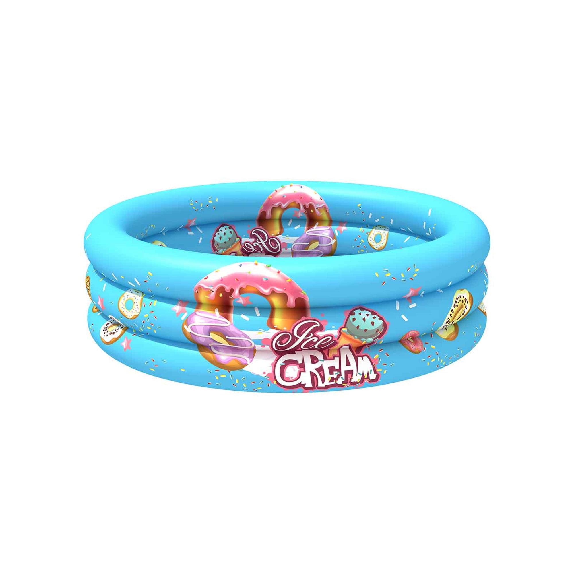 Inevnen 3 Rings Kiddie Pool for Toddler, 43”X12” Kids Swimming Pool