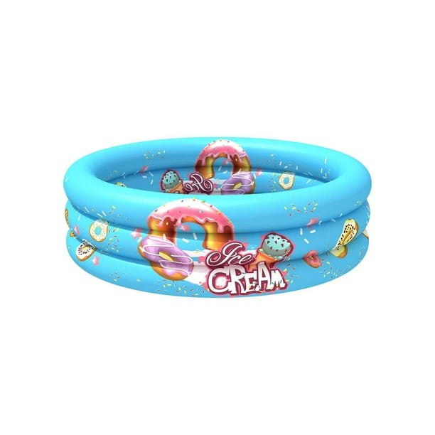 Inevnen 3 Rings Kiddie Pool for Toddler, 43”X12” Kids Swimming Pool