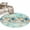 Teal Green, variant on Round Area Rug 7 Ft, Blue Beach Coastal Washable Non-Slip Circle Carpet for Living Room/Bedroom, Nautical Shell Starfish Coral Summer Low-Profile Large Runner Mat Collection Rugs for Indoor