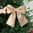thumbnail image 5 of Large Christmas Tree Topper Bow – Velvet Satin Wedding Backdrop Decor, Indoor Holiday Decorations for Home, Party, Wedding, Car, and Gift Boxes, Beige, Bow, 5 of 9