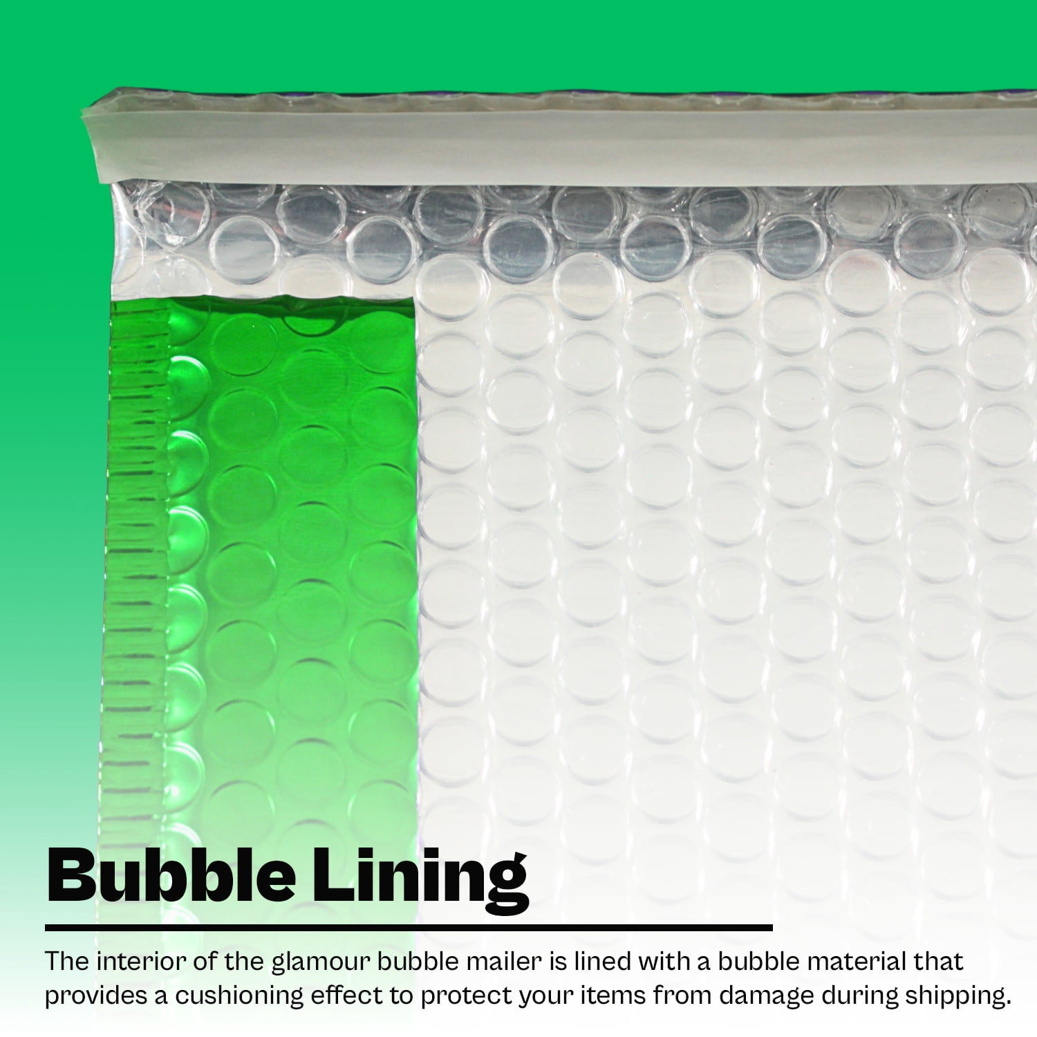 MMBM Green Poly Bubble Mailers 250 Pcs 7" x 6.75" Durable Padded Envelope Green
