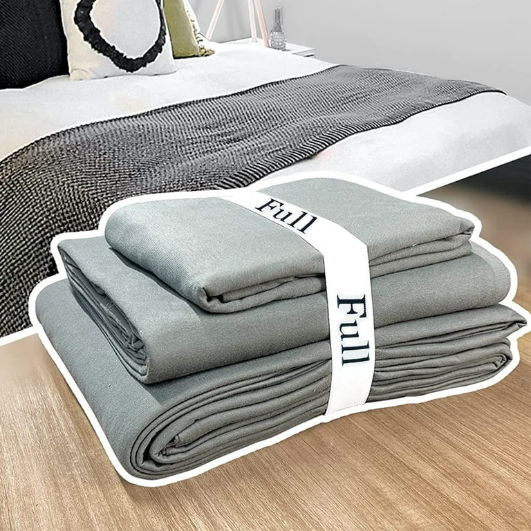 Bed Sheet Organizer and Storage Size Label Bands | Sheets Set Organizers for Linen Closet - Labeled Elastic Bedding Sheet Keepers Straps for