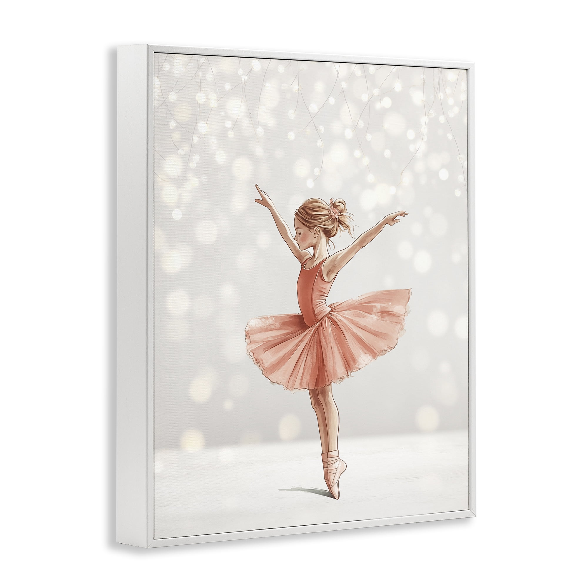 Stupell Industries Dancer In The Light White Framed Giclee Art, design by Christine Simpson Art